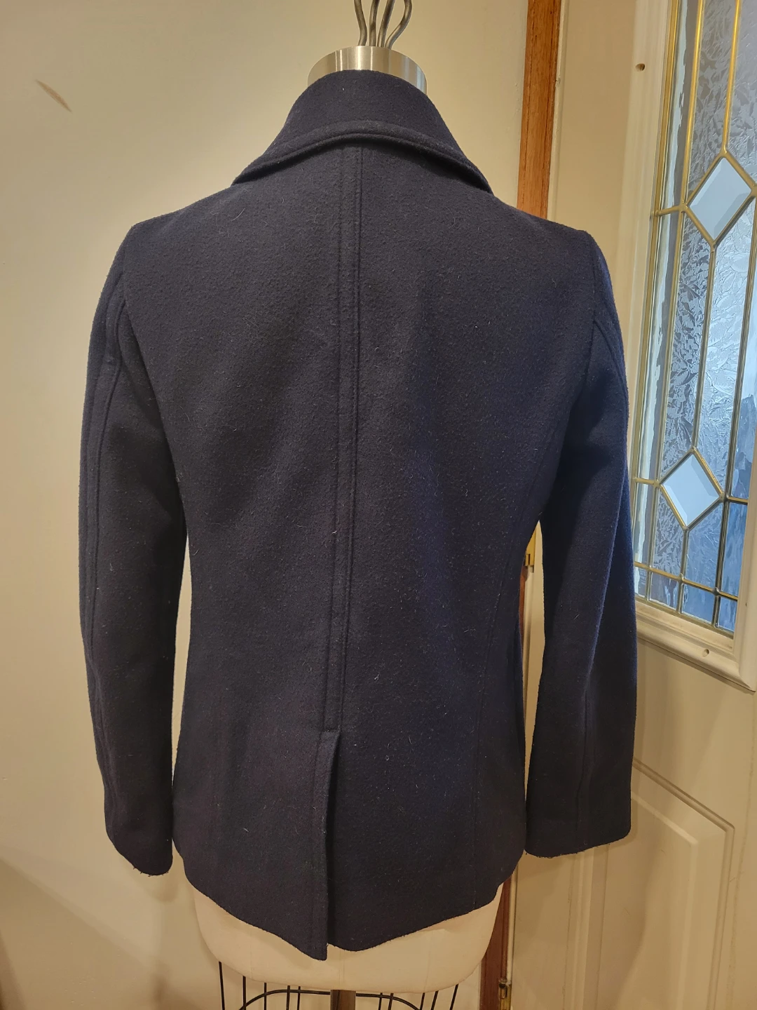 Uniqlo Navy Wool-Blend Peacoat - photo 2