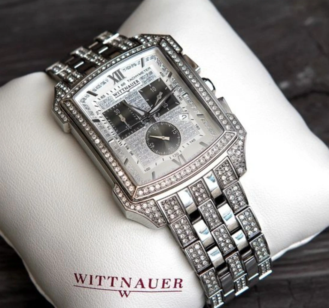 Wittnauer Crystal-Accented Chronograph Watch