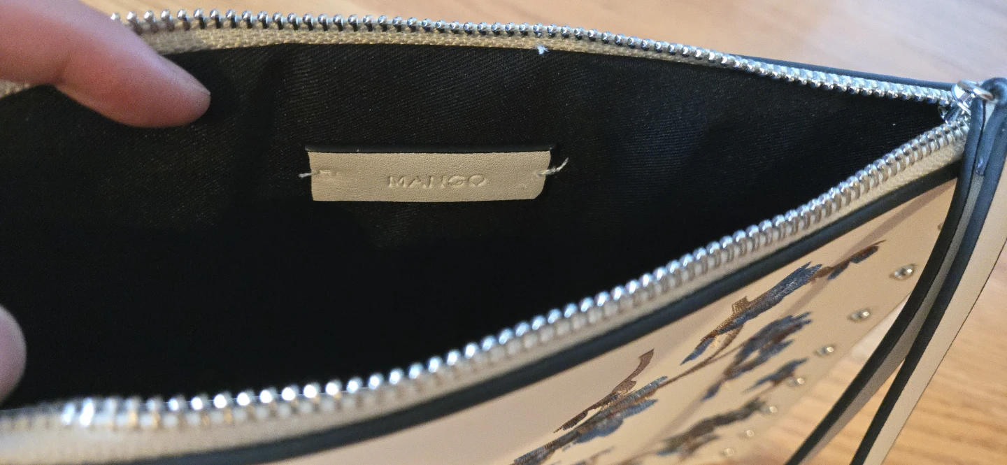 MANGO brand embroidered clutch purse - photo 4
