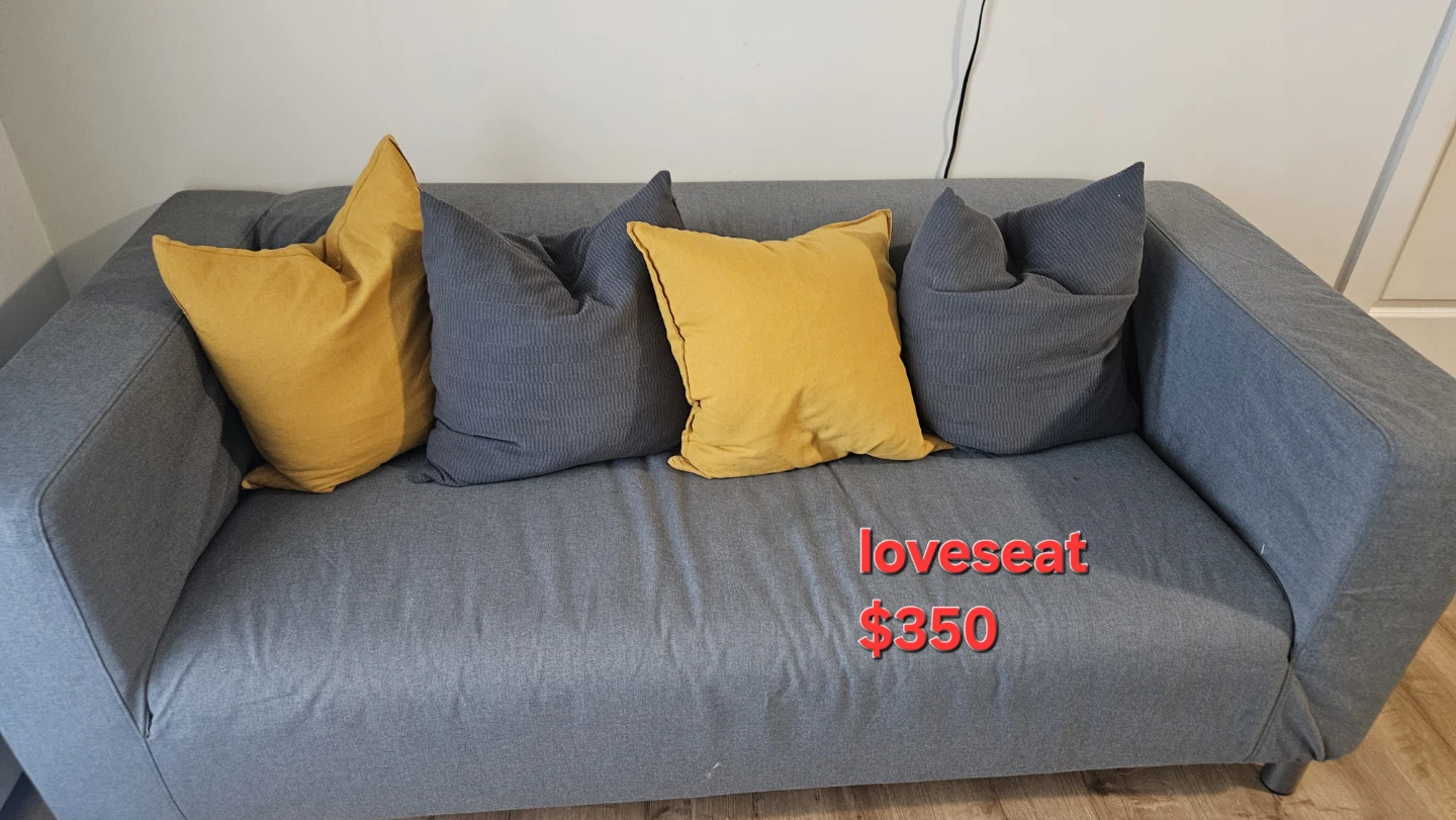 Ikea arm chairs and love seat