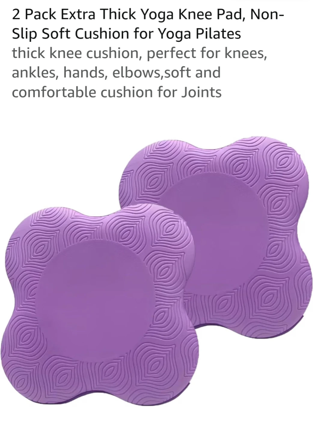 2 Pack Extra Thick Yoga Knee Pad 💜