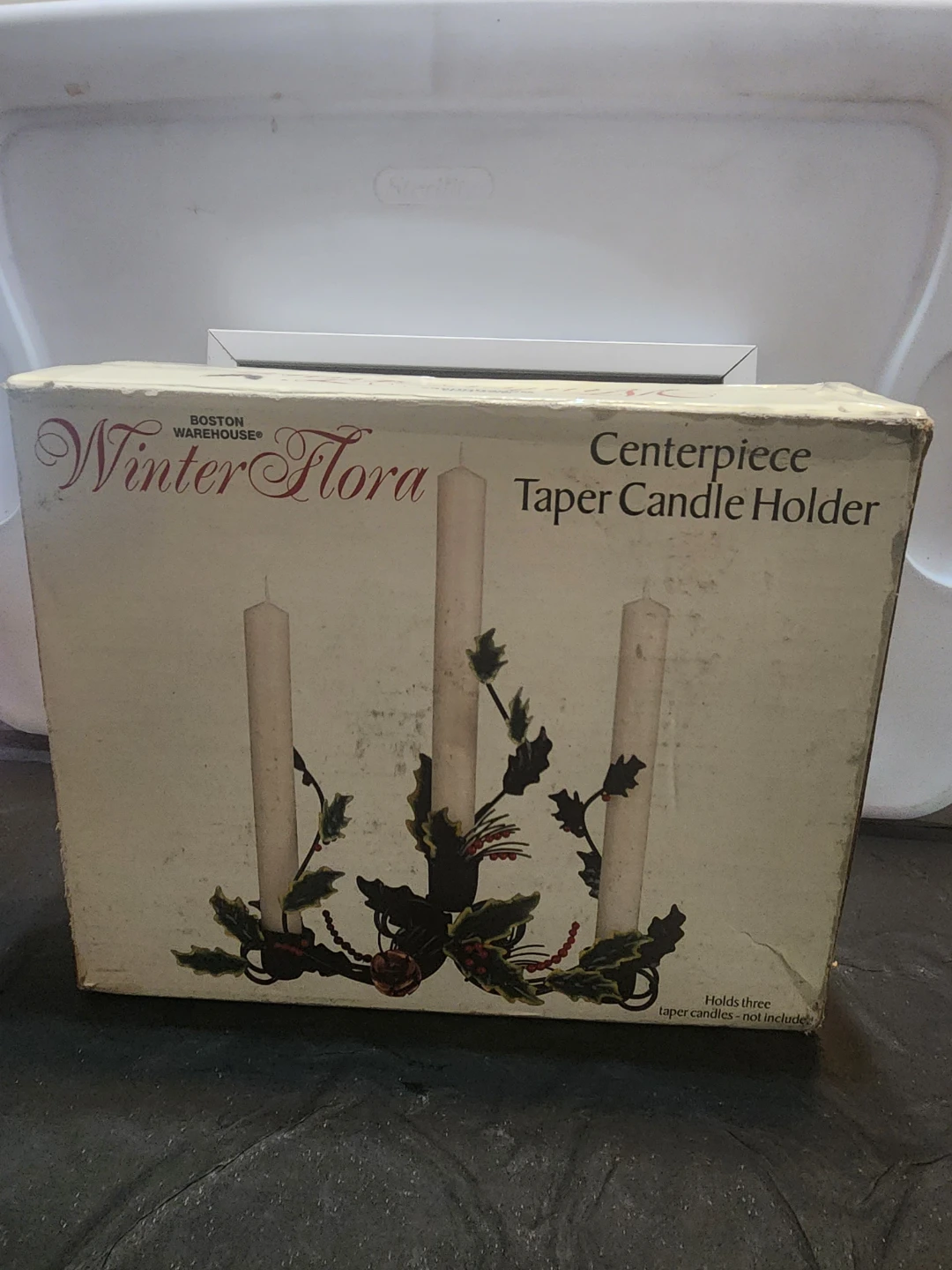 Boston Warehouse Winter Flora Candle Holder