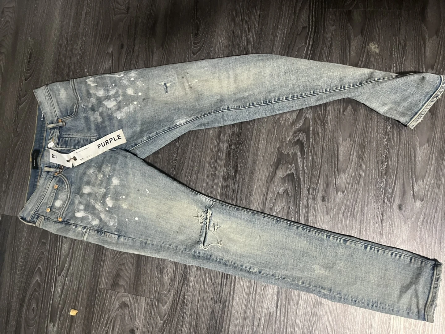 Purple Brand Paint Splatter Jeans - photo 3