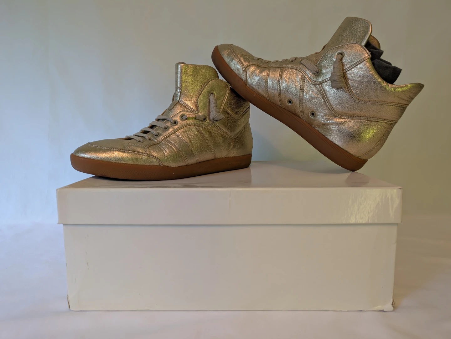 Dior High Top Sneakers Gold Size 41.5