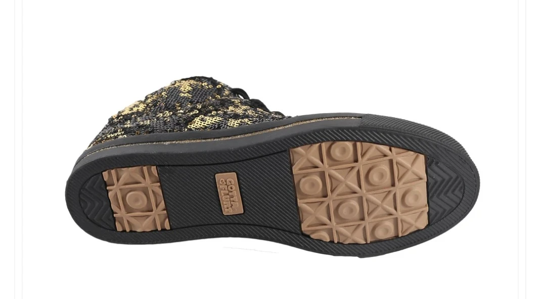 Gotta Flurt Hip Hop II Black and Gold Dance Sneakers - photo 5