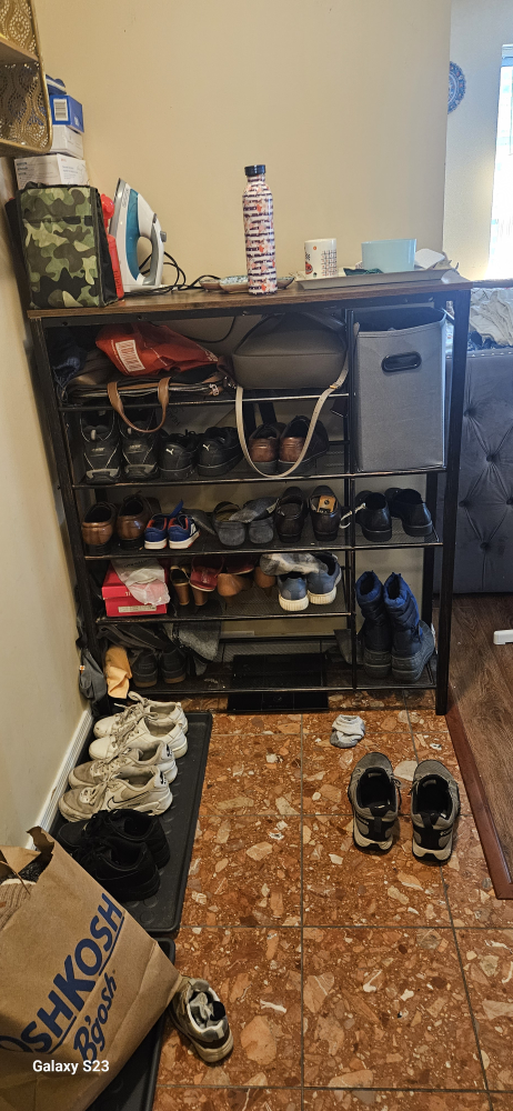 Industrial Style Shoe Rack and Storage Shelf - photo 2