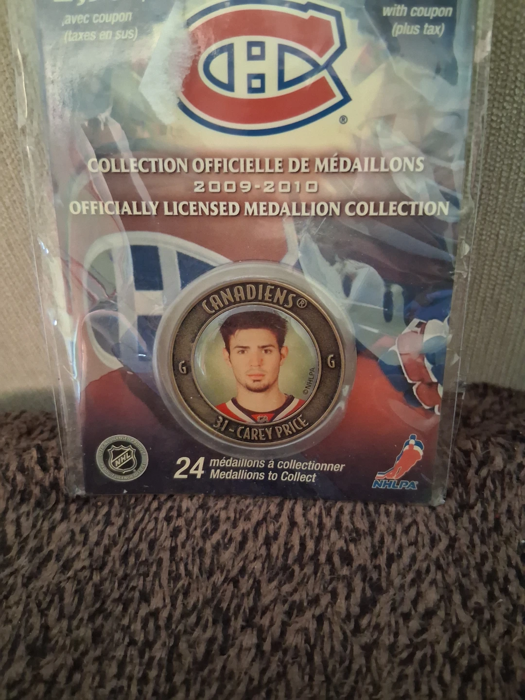 2009-2010 Carey Price Montreal Canadiens Medallion