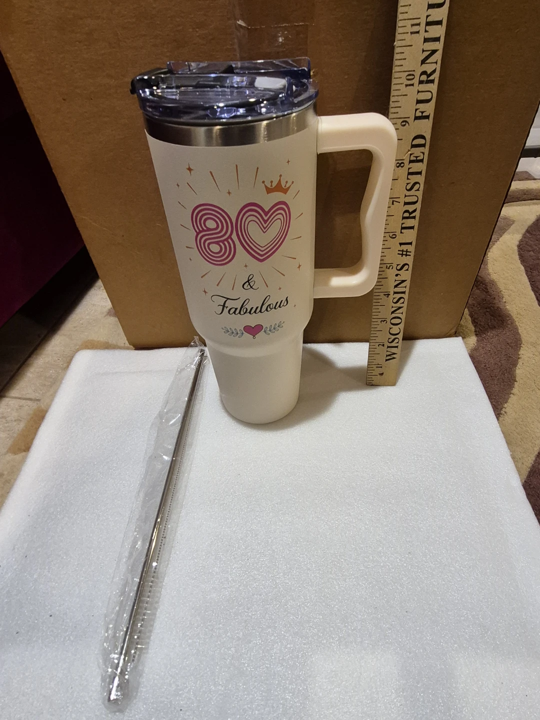 Glakeun 80th Birthday Tumbler 40 oz (Skokie)