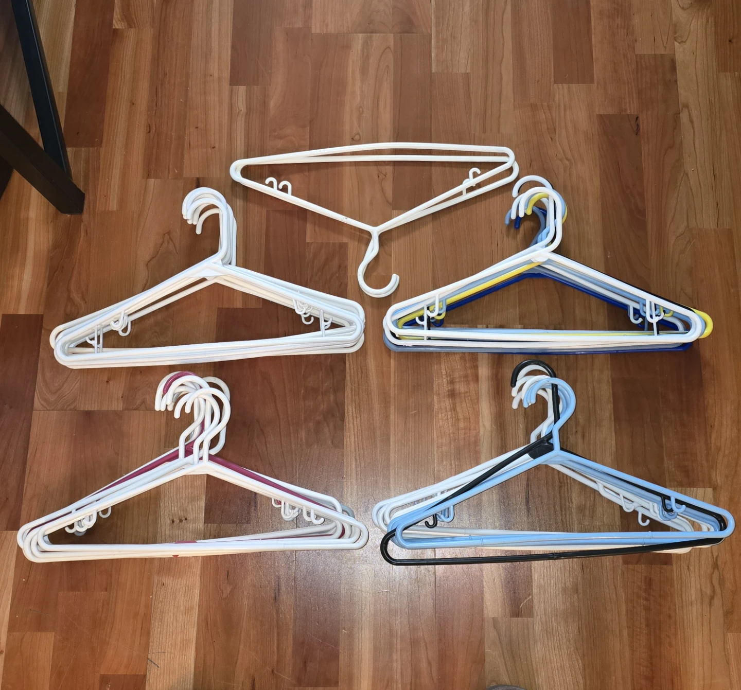 Assorted Plastic Clothing Hangers