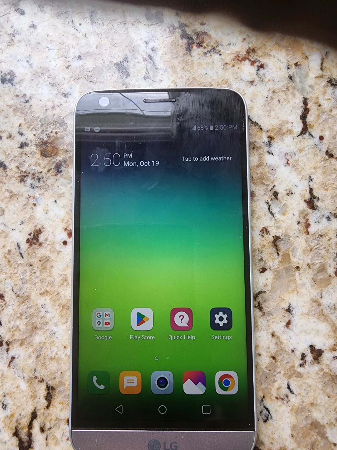 LG Smartphone Silver