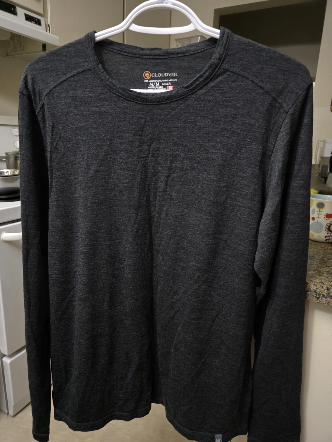 Cloudveil 100% Merino Wool Long Sleeve Shirt