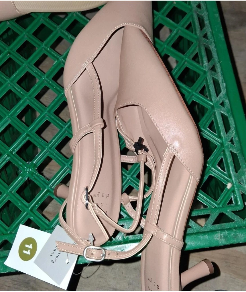 A New Day Beige Slingback Heels - photo 2