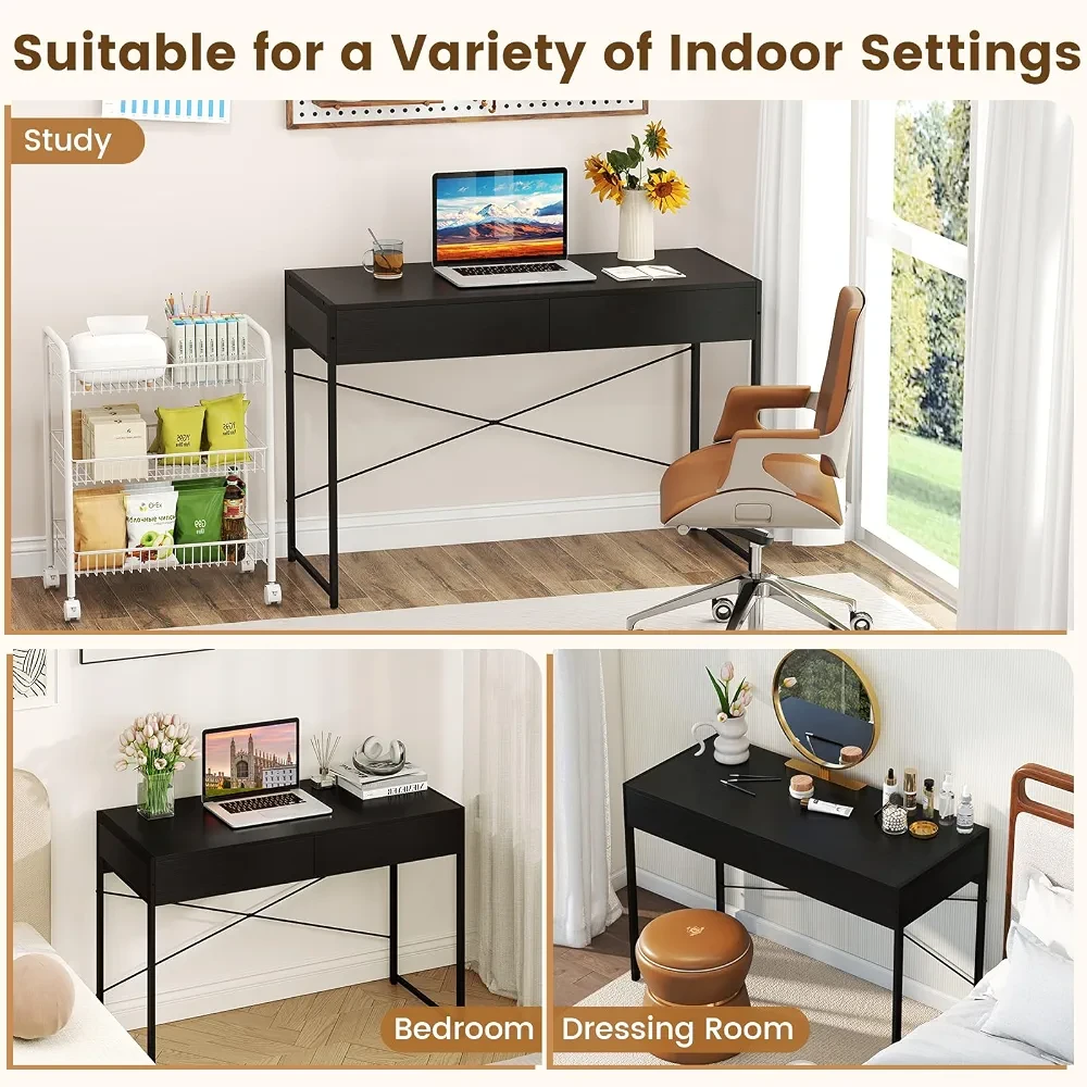 Modern Minimalist 44" Black Computer Desk - BRAND NEW - photo 4