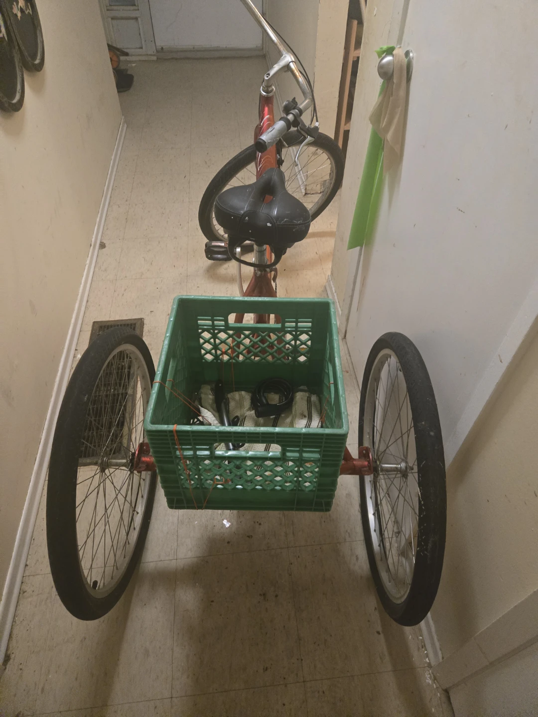 Red Adult Tricycle with Rear Cargo Basket - photo 2