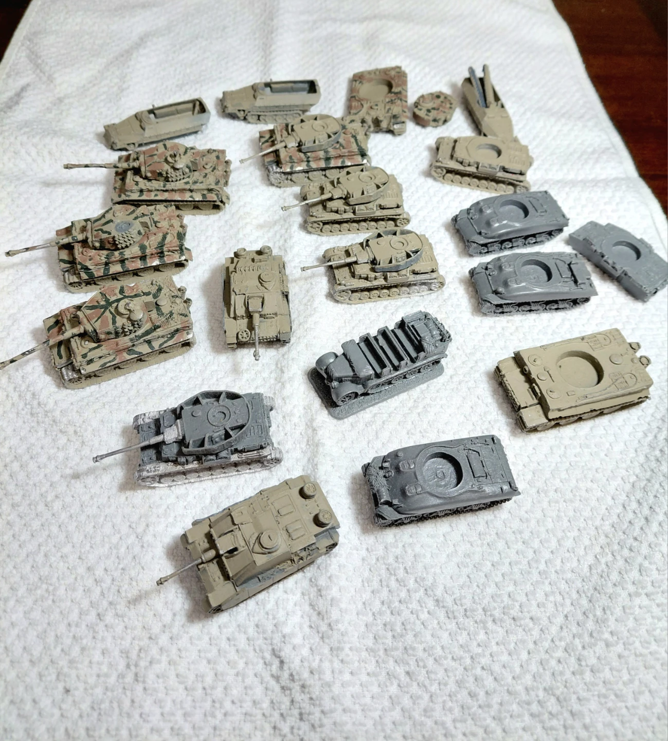 Collection of Miniature Military Tank Models
