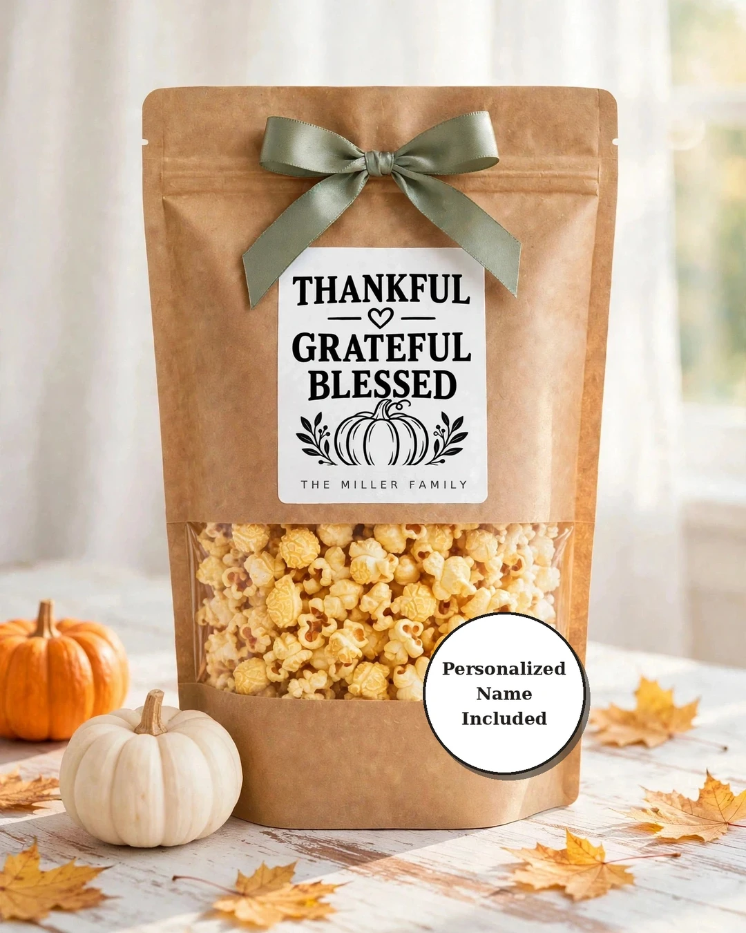 Personalized Thanksgiving Popcorn Gift Bags – $10 - photo 2