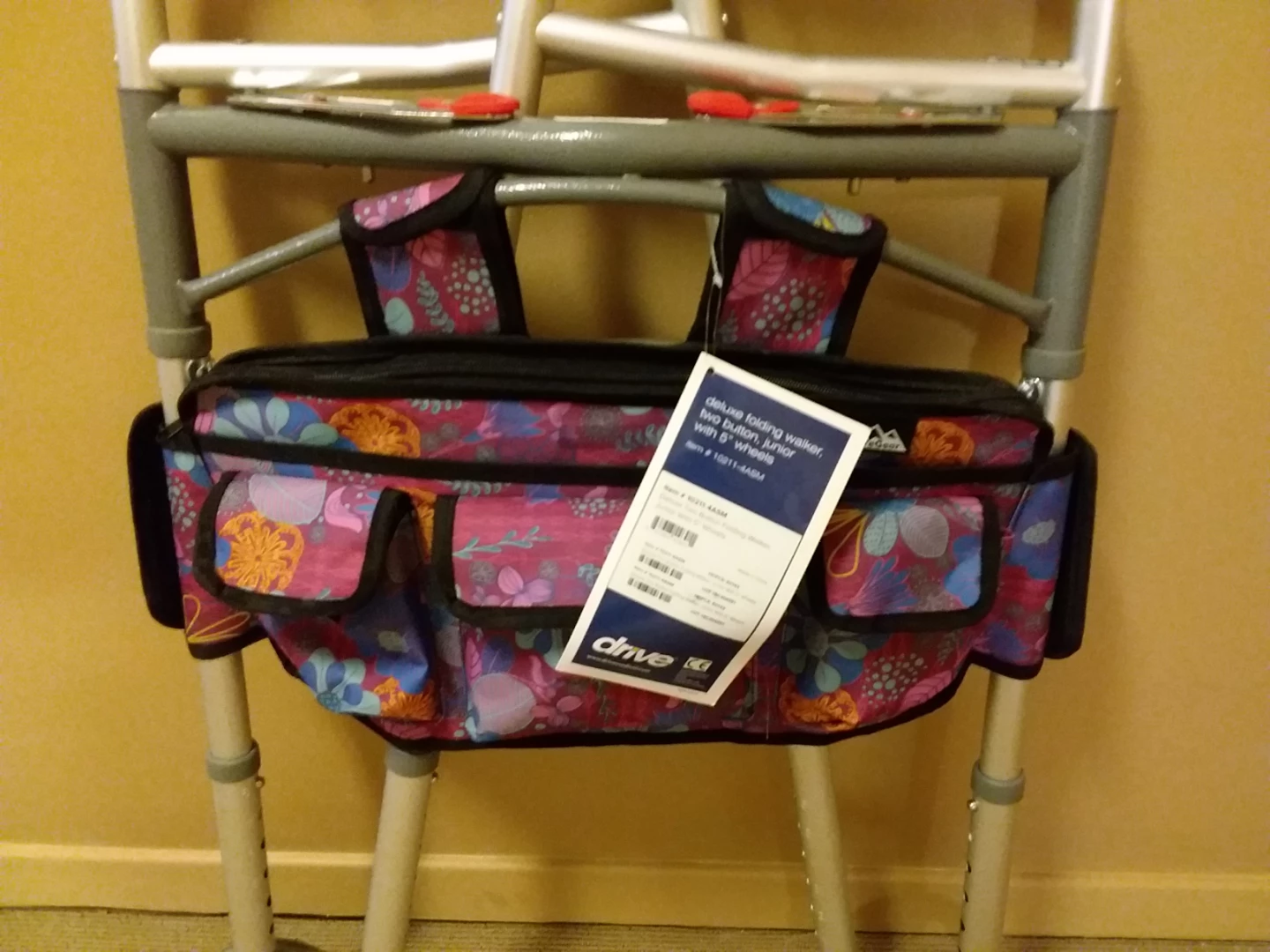 Like 🆕 Folding Walker w / Wheels & Carrying Pouch ♿ - photo 2