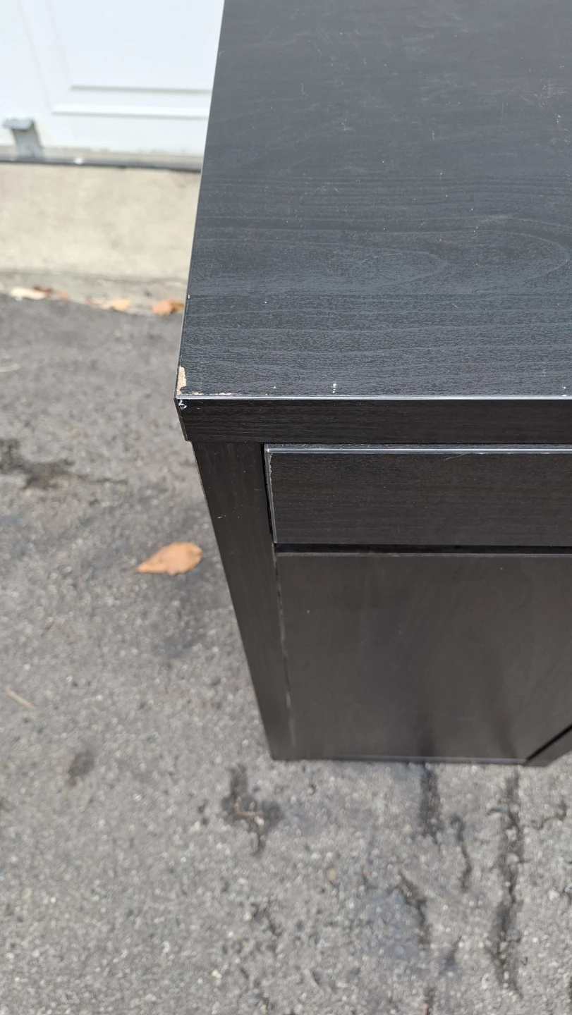 Dark Brown Computer Desk with Storage - photo 4