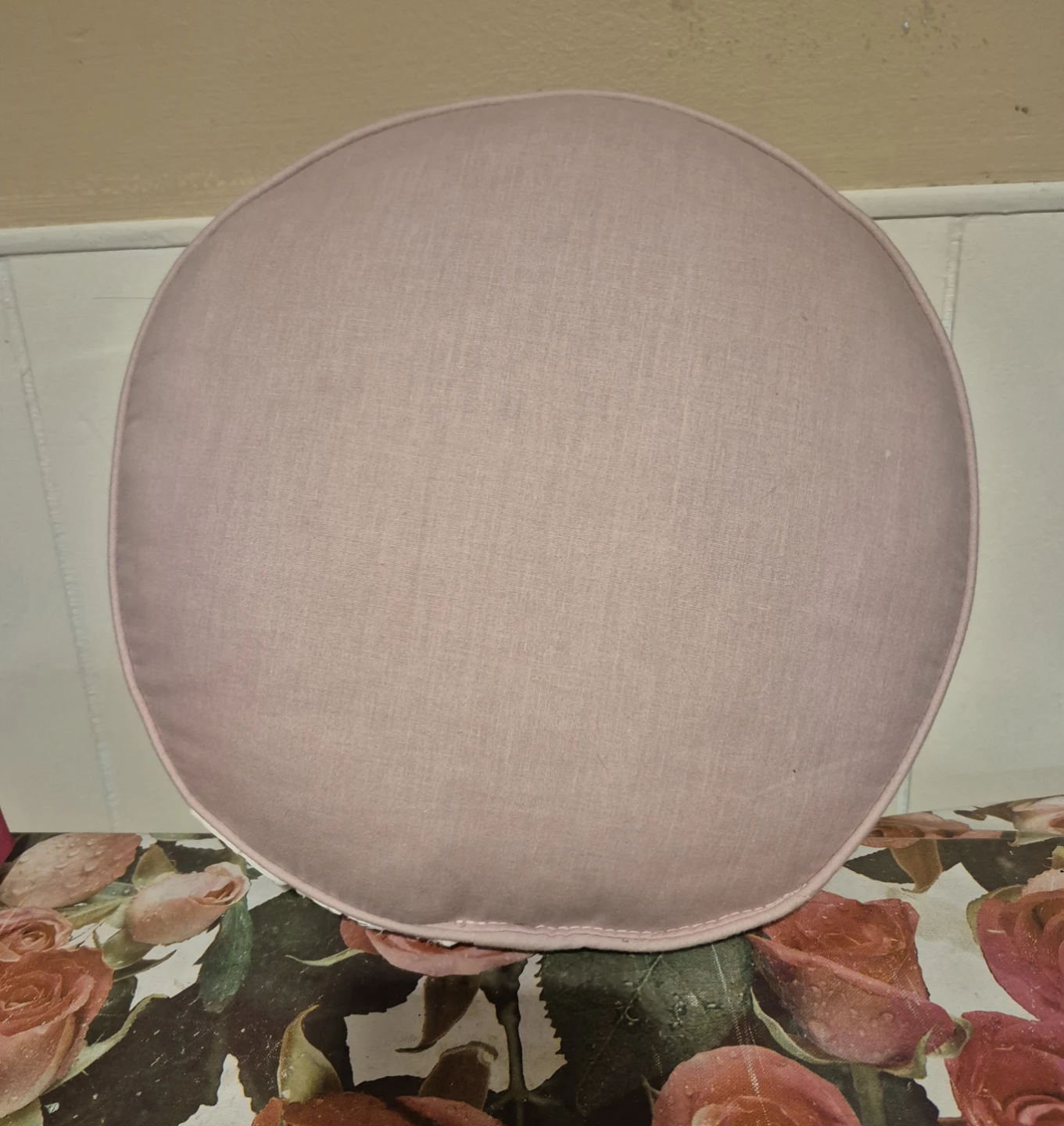 Round Llama Embroidered Throw Pillow - photo 2
