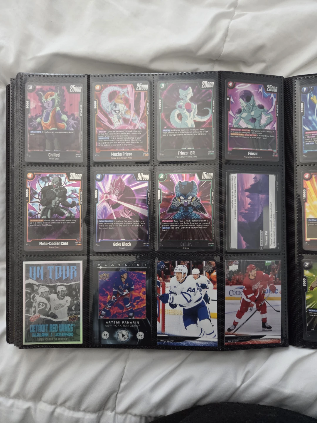 Dragon Ball Super and Hockey Trading Card Binder