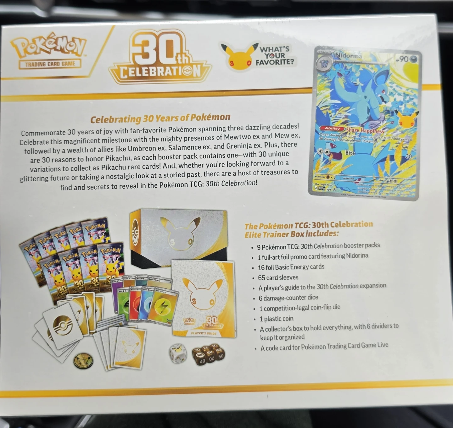 Pokemon TCG 30th Celebration Elite Trainer Box - photo 2