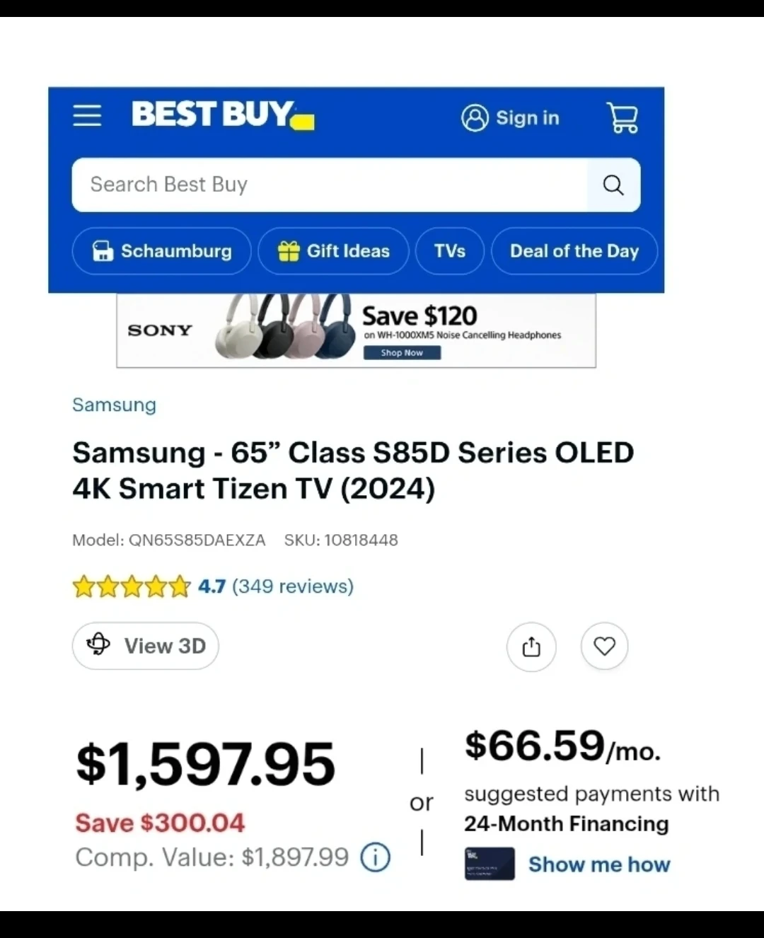 Samsung 65" S85D Series OLED 4K Smart TV - photo 4