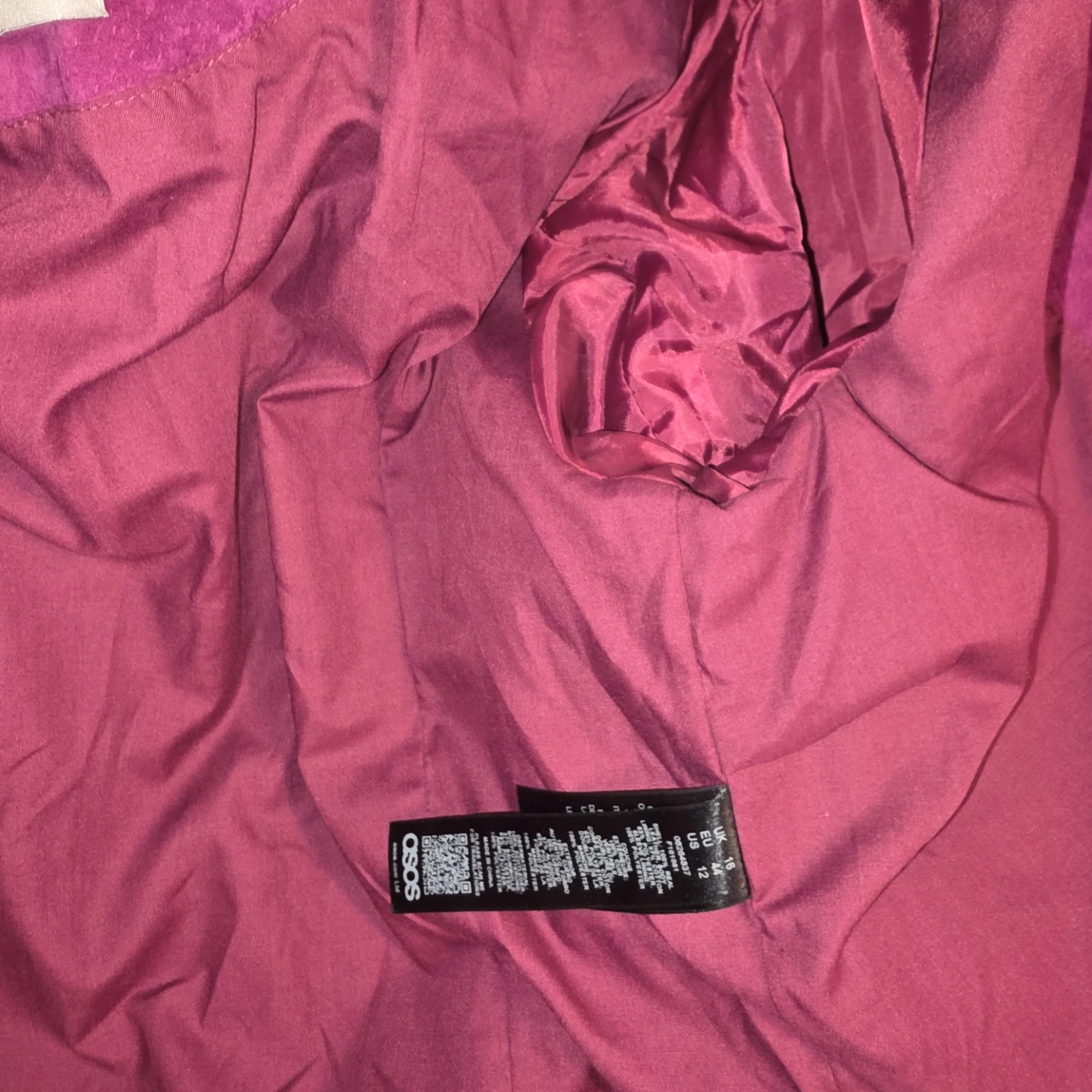 ASOS Pink Fucsia Suede Biker Jacket Size 12 - photo 4
