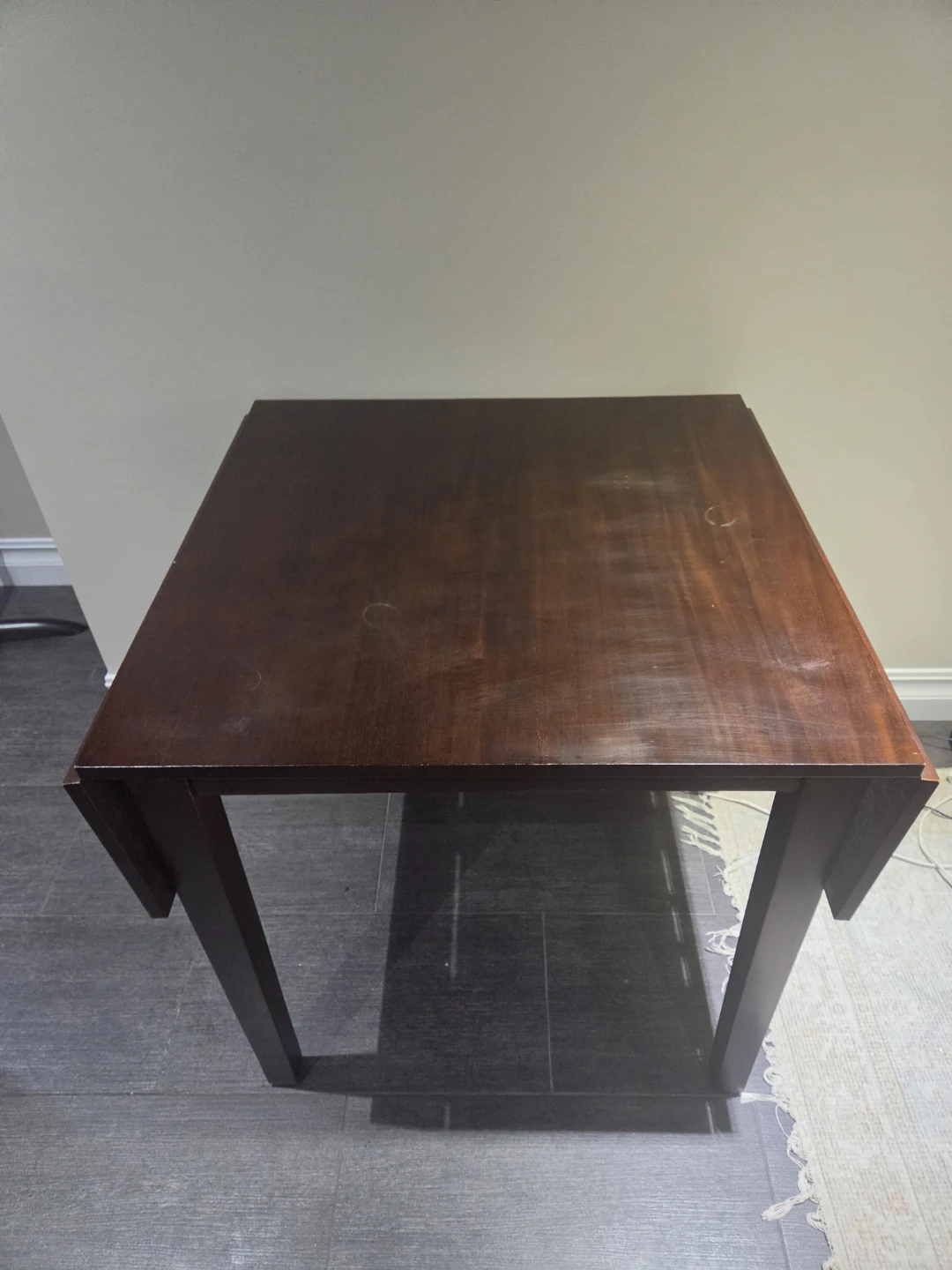 Dark Wood Drop Leaf Table