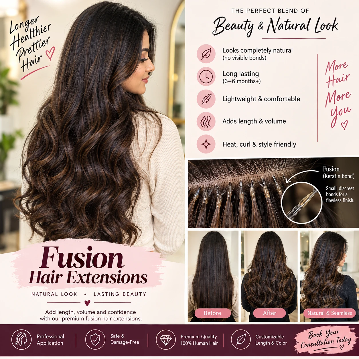 Premium Fusion Hair Extensions service
