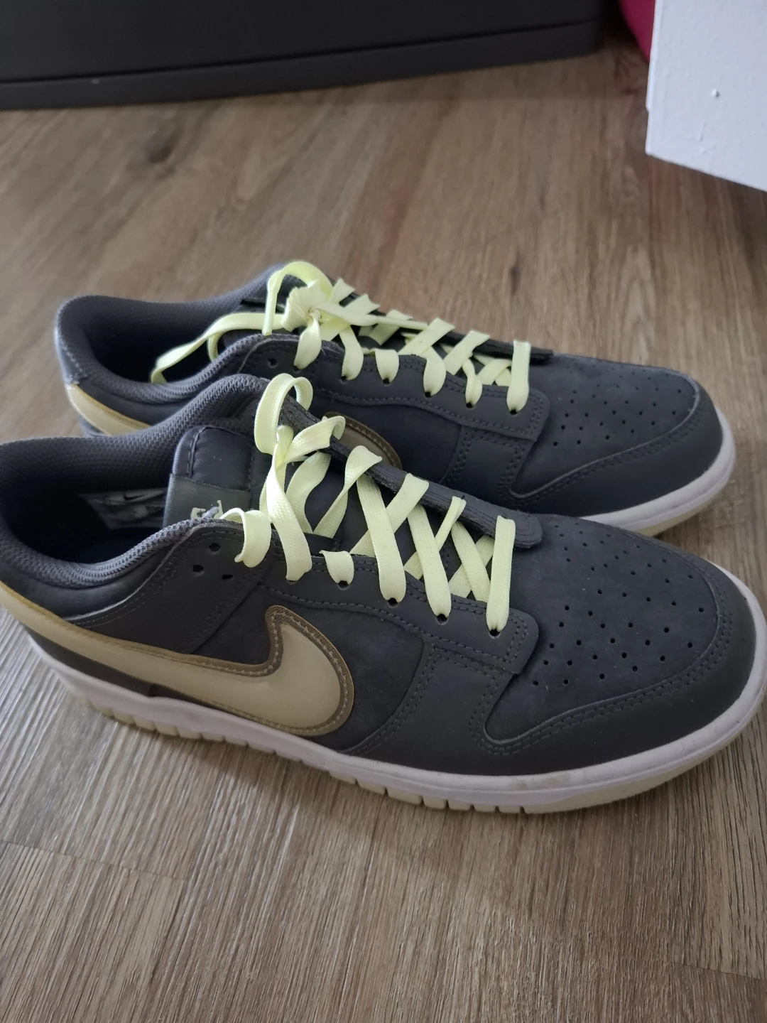 Nike Dunk Low Grey and Yellow Sneakers
