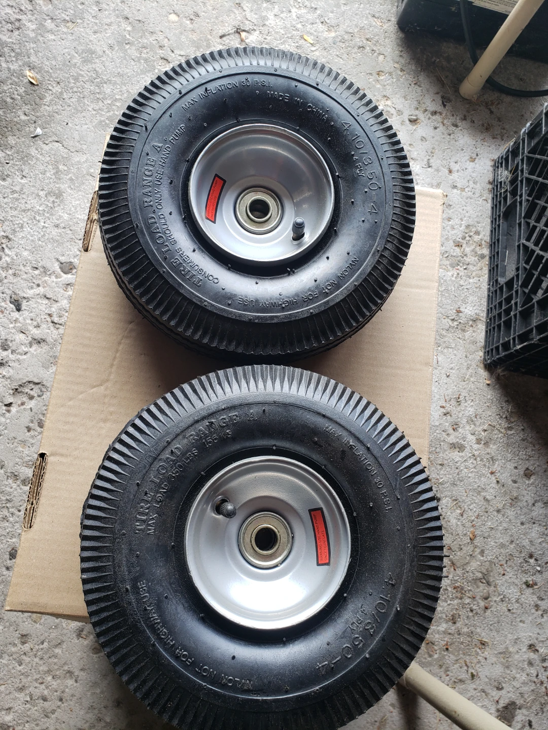 Two 4.10/3.50-4 Utility Tires - photo 2