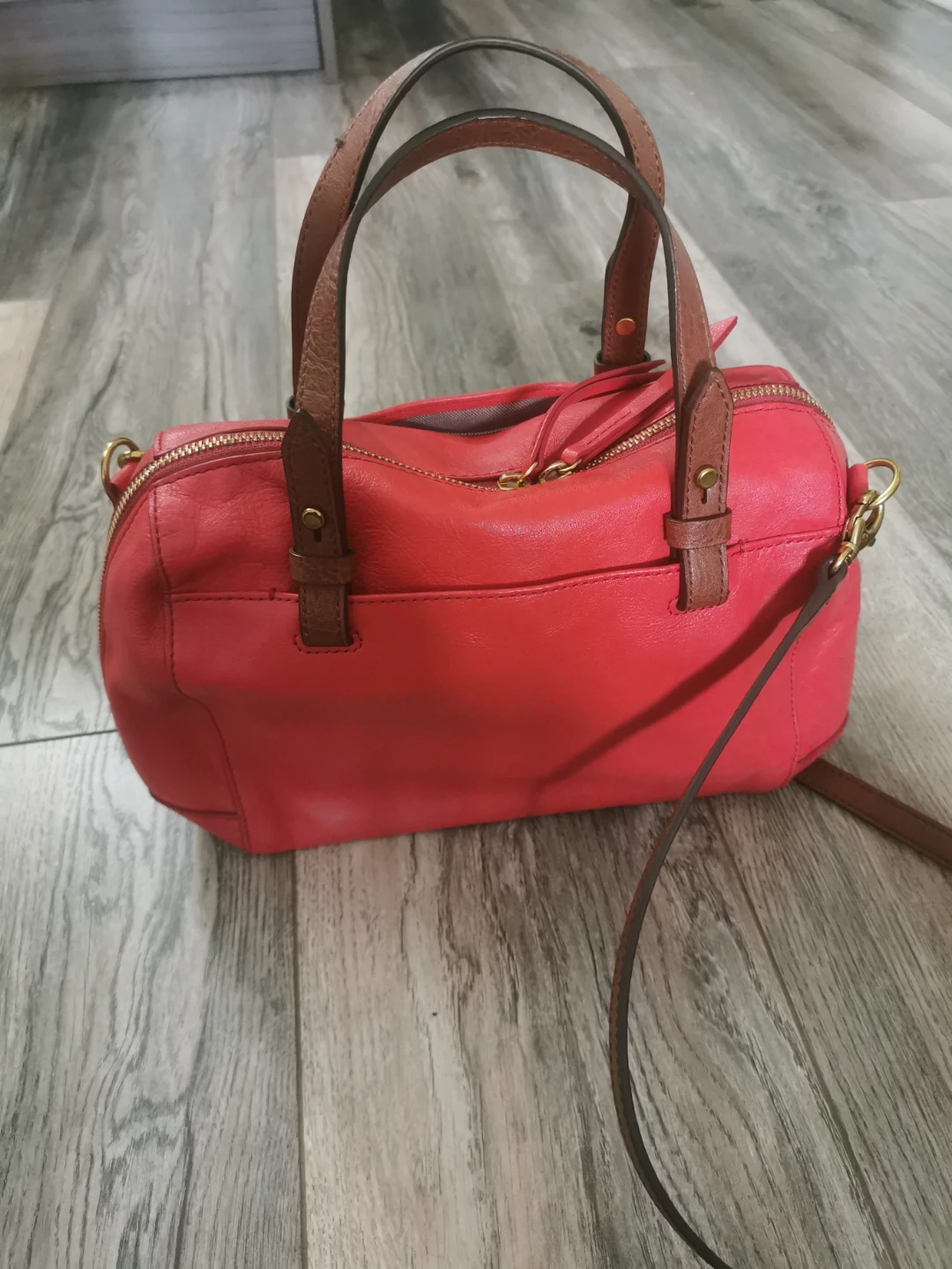 Fossil Red Leather Crossbody Bag - photo 3
