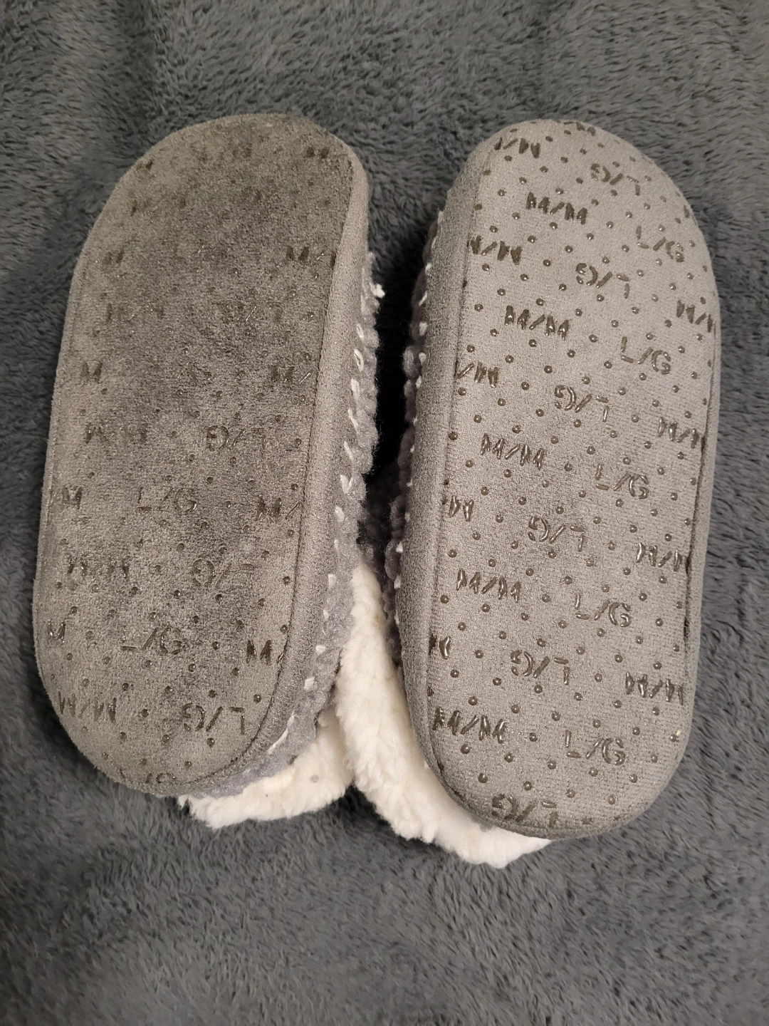 Black and Grey Slippers_warm and fuzzy - photo 3