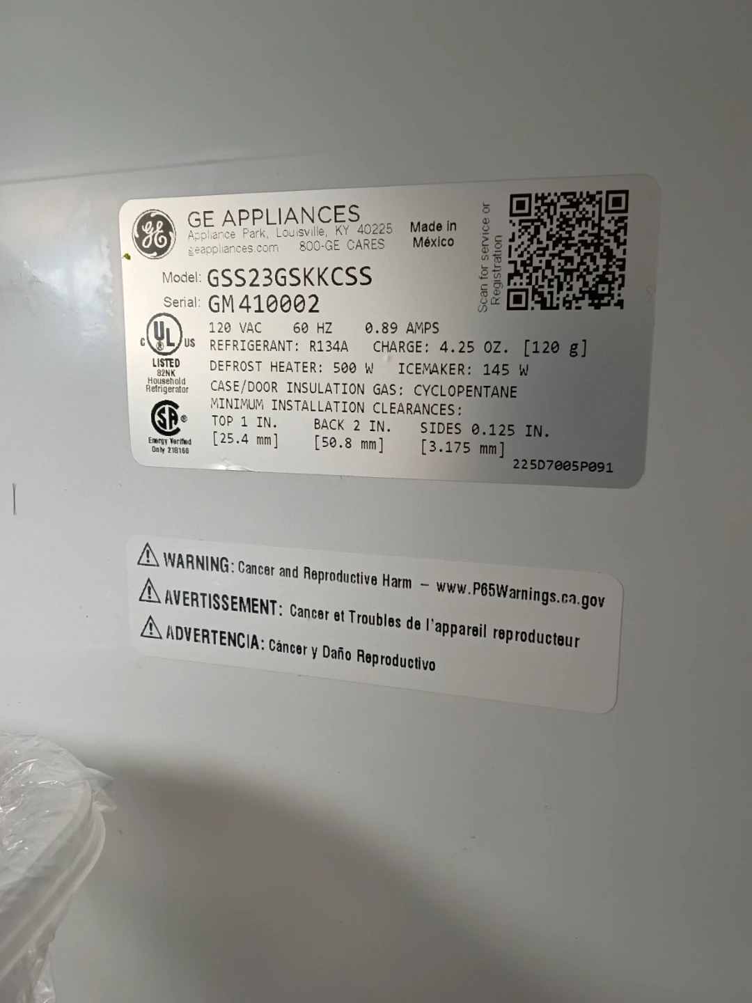 GE Stainless Steel Side-by-Side Refrigerator - photo 2