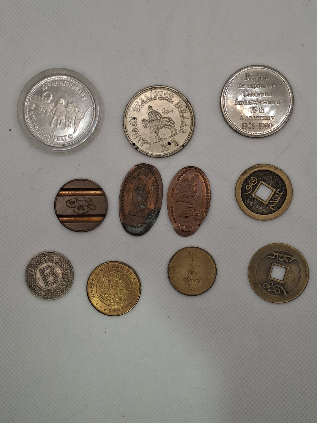 Collection of Assorted Collectible Tokens and Medallions