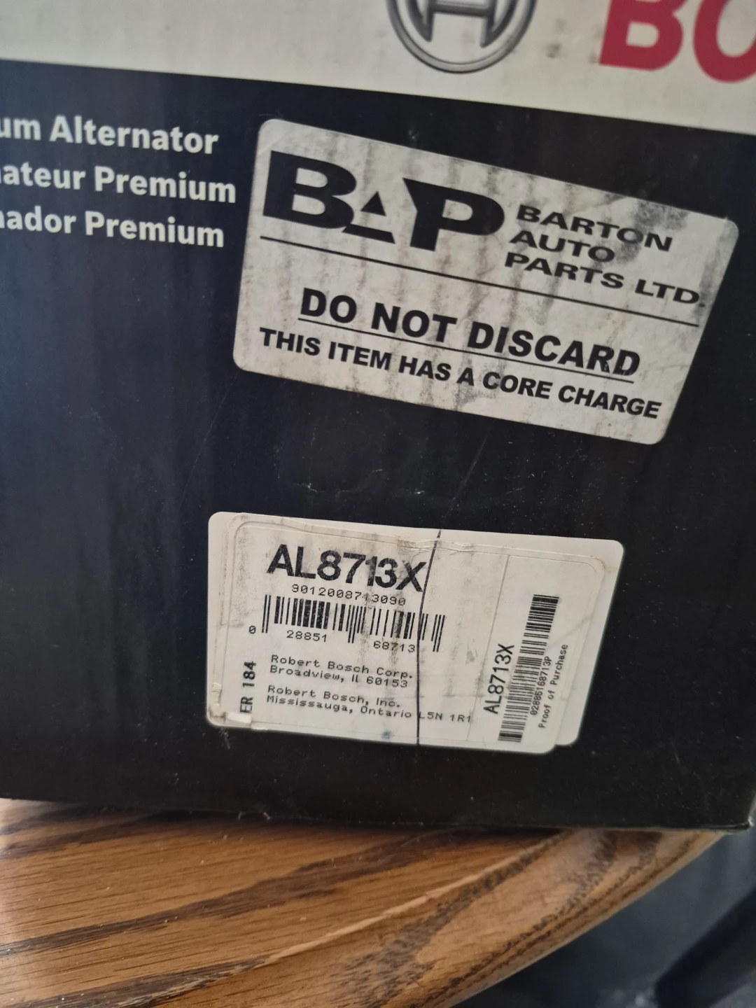 Bosch Premium Alternator AL8713X - photo 2