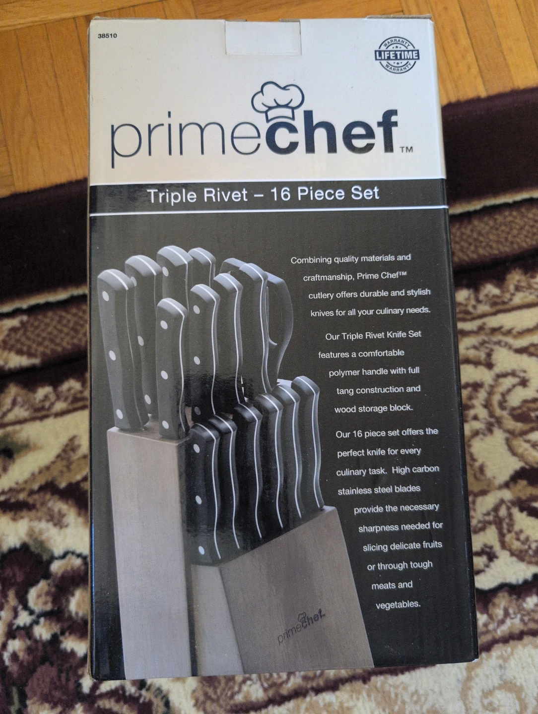 Prime Chef 16-Piece Triple Rivet Knife Set