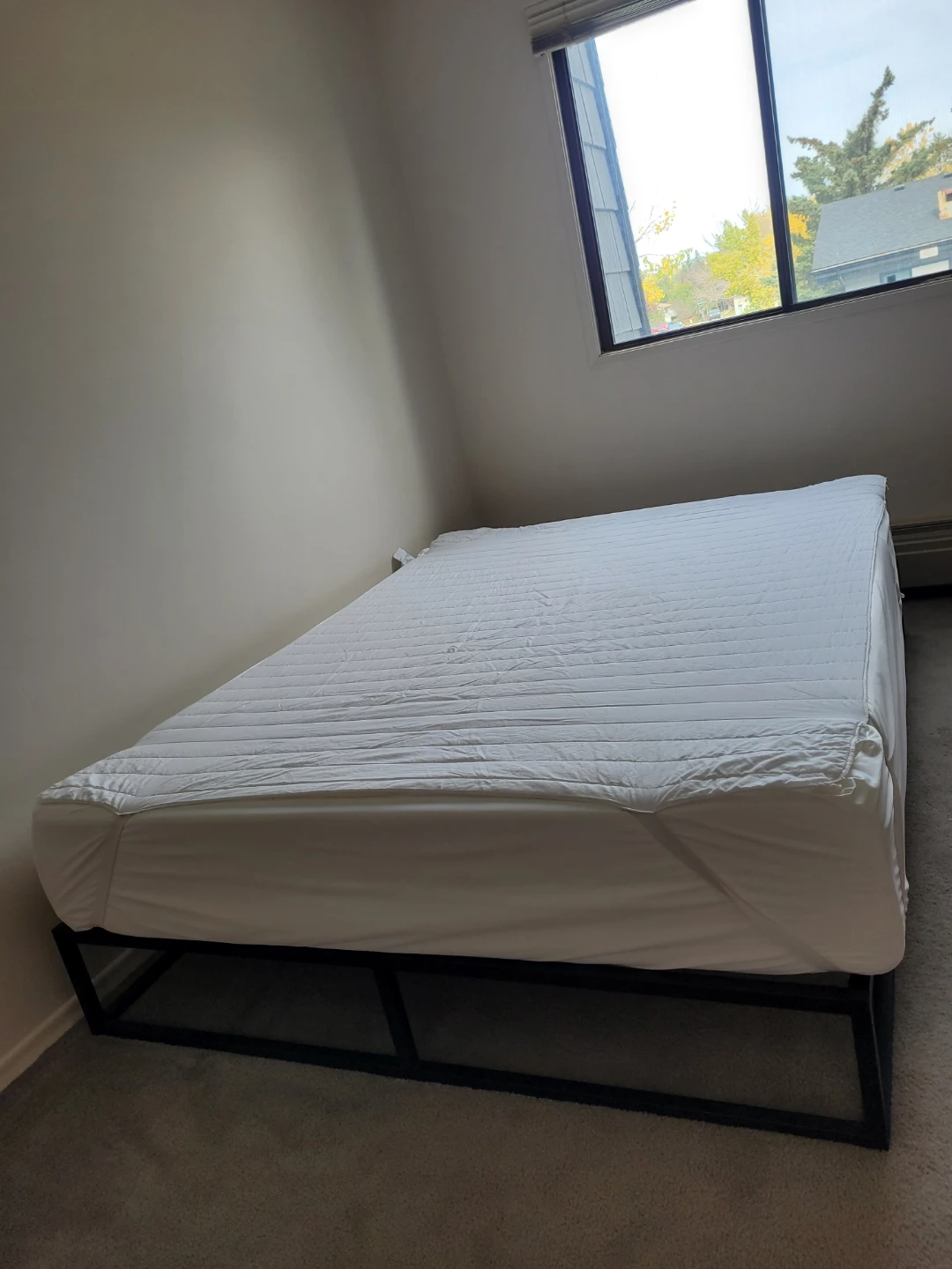 Queen Size Mattress and Metal Bed Frame