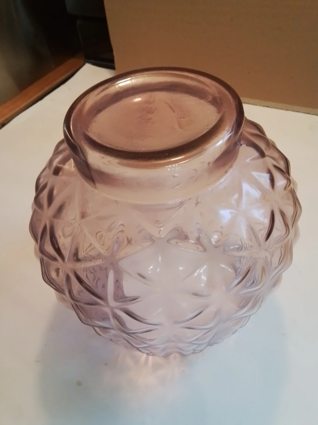 Rare Large 8" Vintage DPS Polatis Purple Glass Pineapple - photo 5
