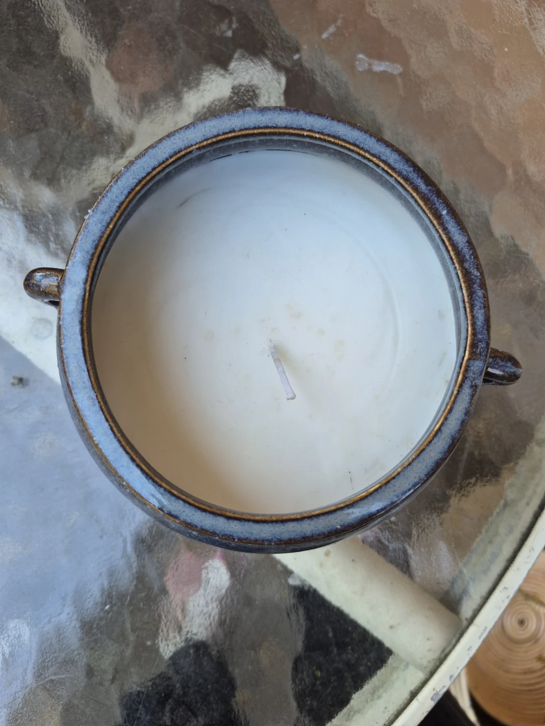 Blue Ceramic Candle Holder