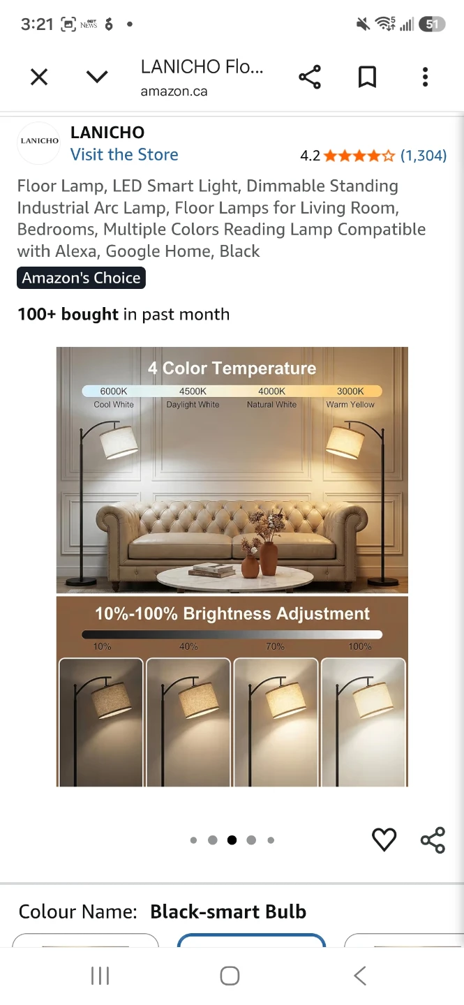 LED smart floor lamp. - photo 5