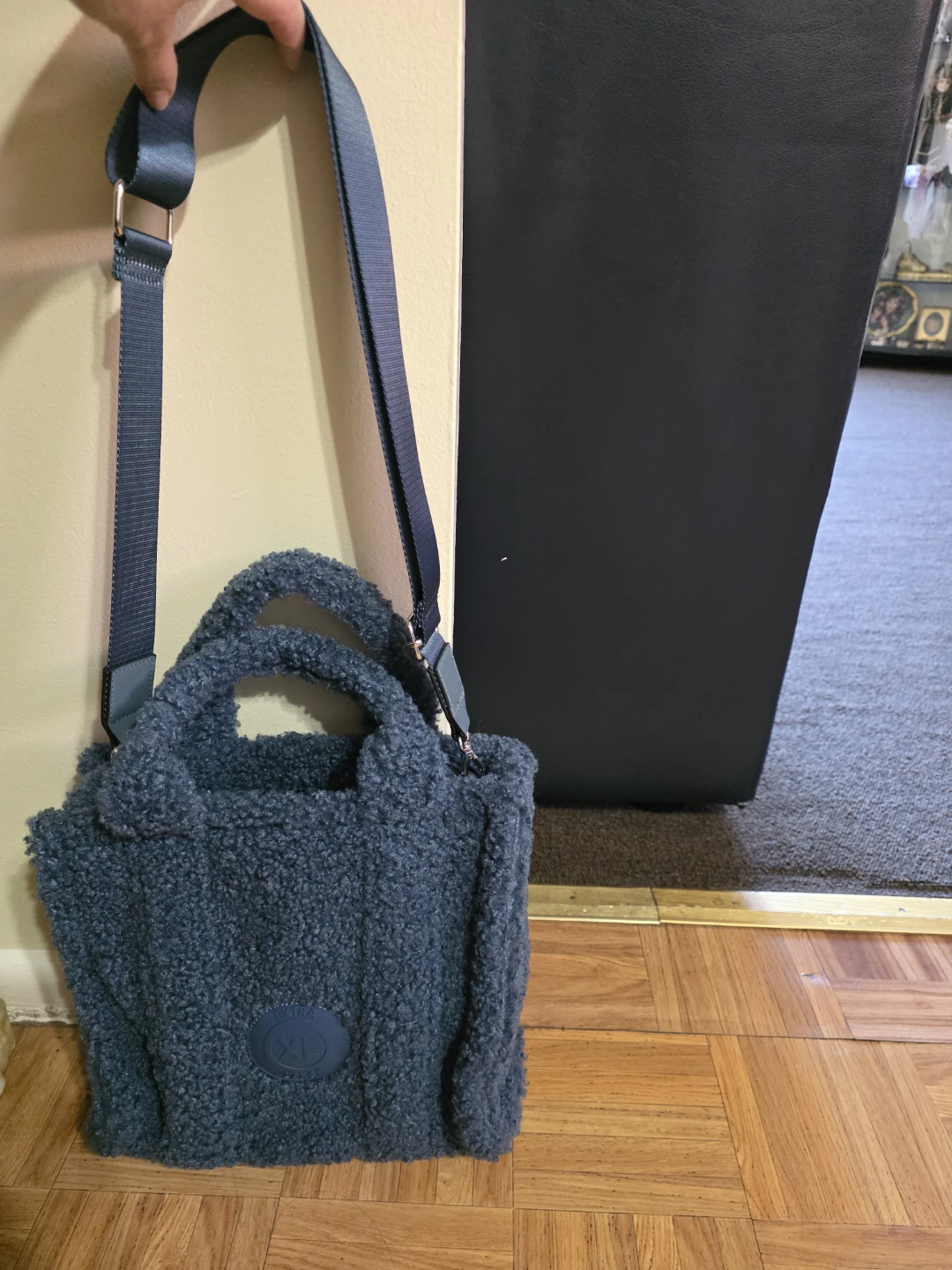Blue Teddy Fleece Tote Bag