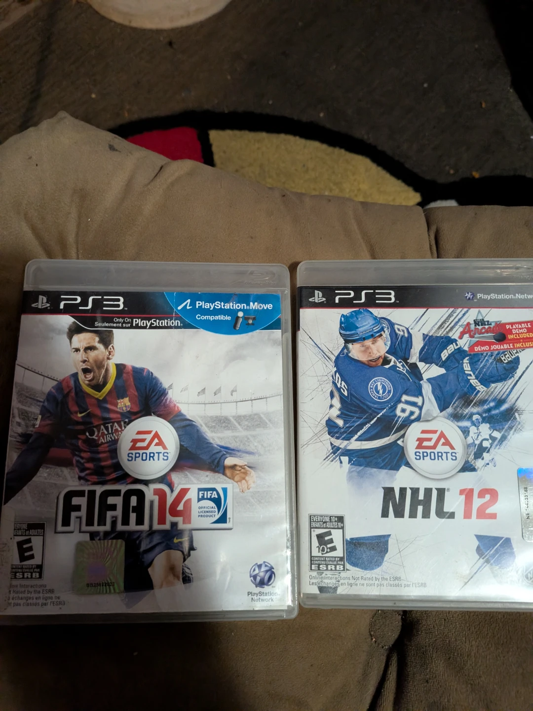 PS3 Games FIFA 14 and NHL 12