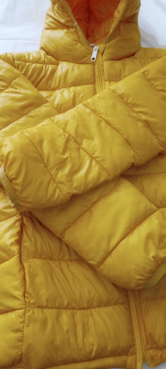 Yellow Cute Crew Puffer Jacket Size 10 - photo 3