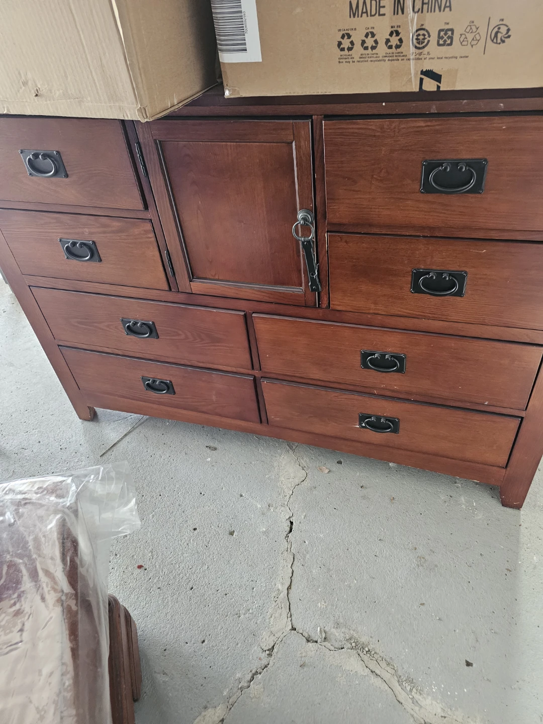 Wooden Dresser and Nightstand Set