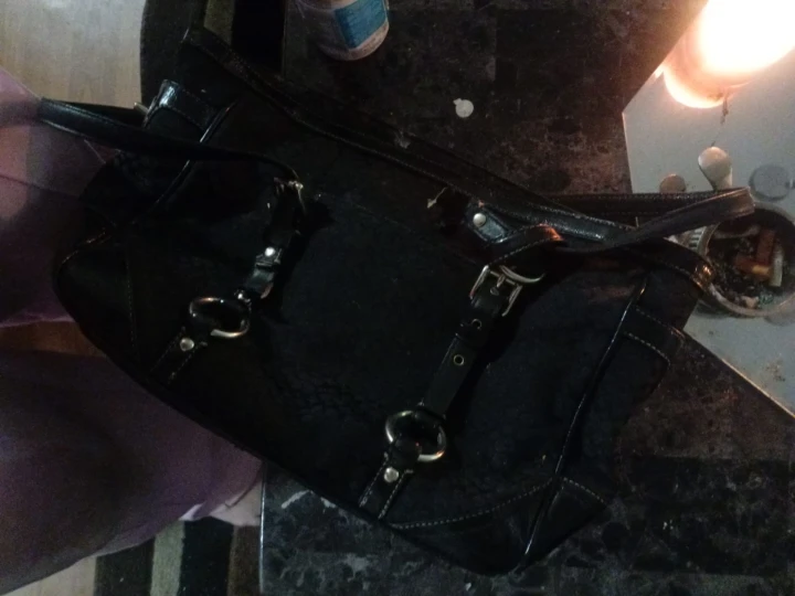 Black coach handbag