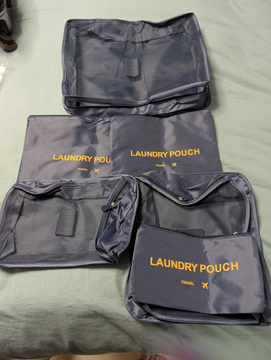Travel Packing Organizer Cubes and Laundry Pouches Set