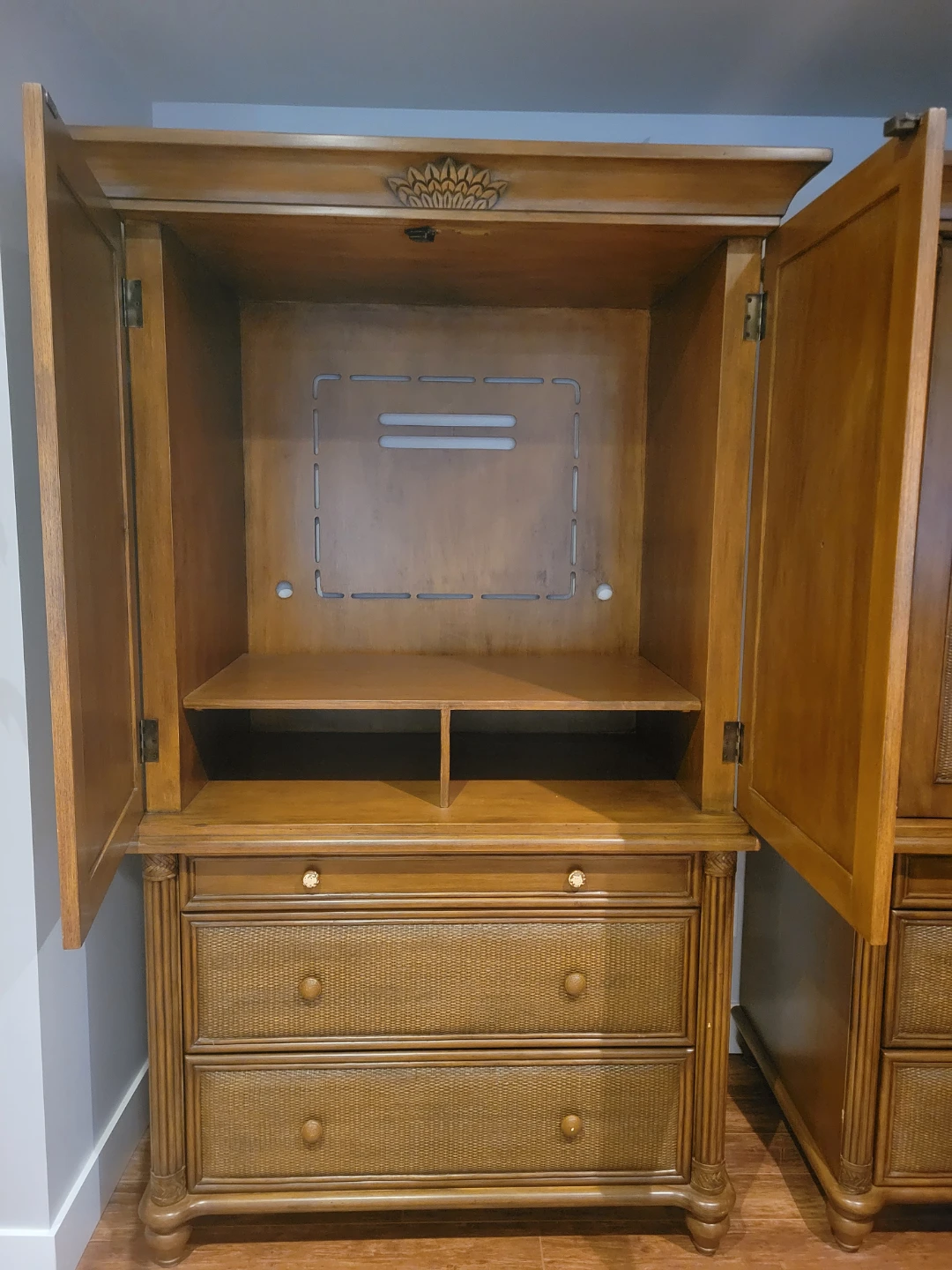 Wooden Armoire with Drawers set of 2 - photo 3