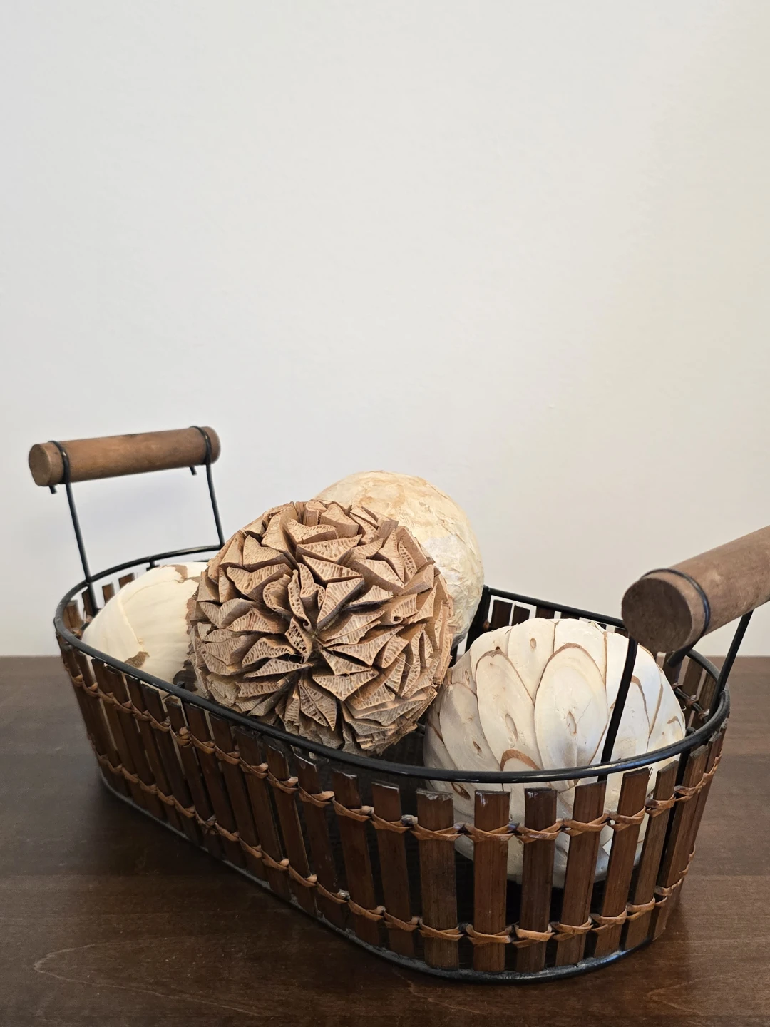 Decorative Basket with Orbs