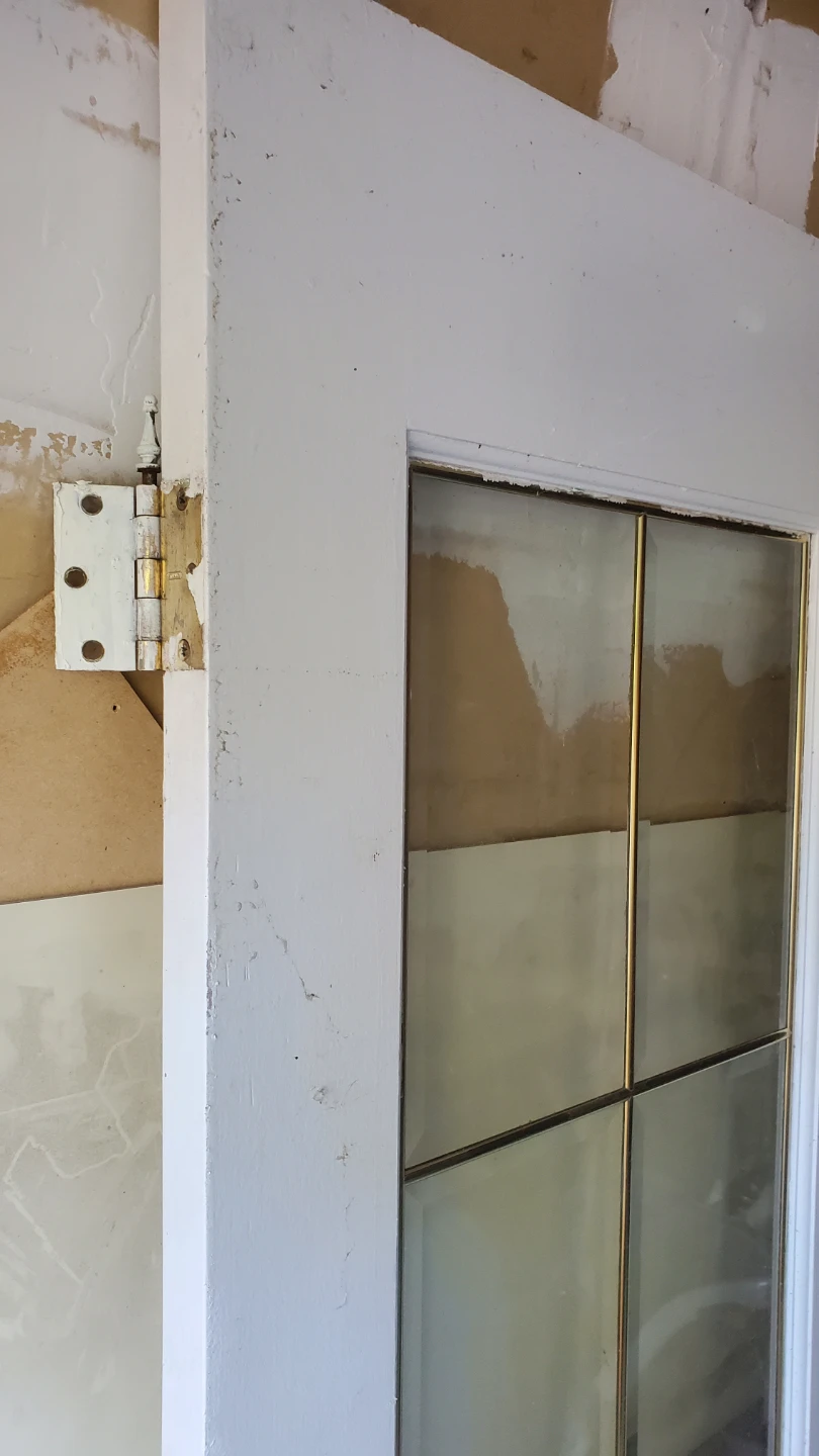 Set of Two White French Doors with Brass Grille - photo 5